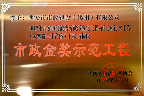 千亿国际金奖树模工程，，，，，，，，西三环污水