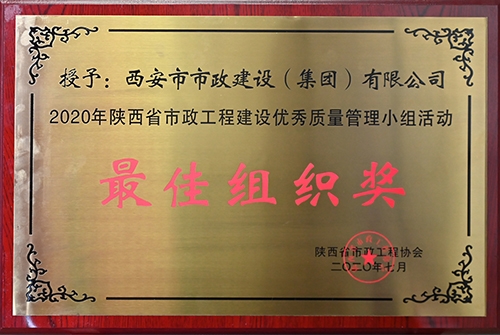 最佳组织奖，，，，，，，省千亿国际工程建设优异质量治理小组运动